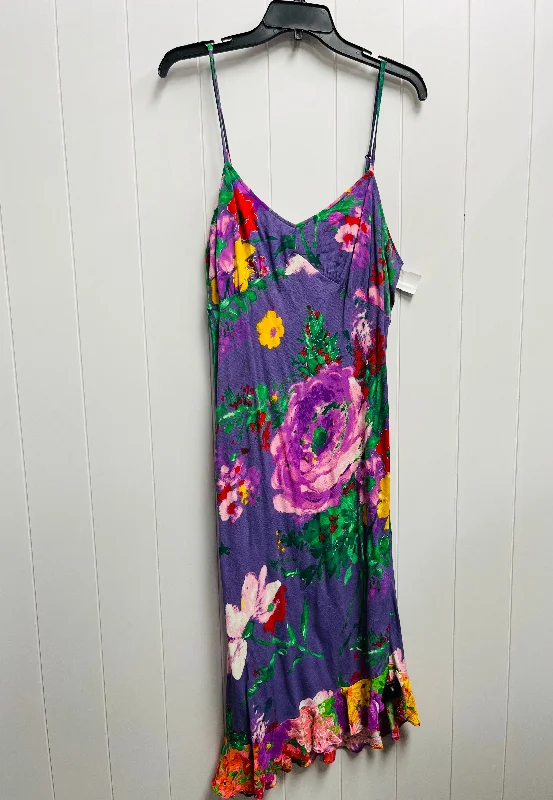 Dress Casual Midi By Jams world In Purple, Size: Xl