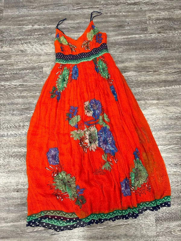 Dress Casual Midi By Maeve In Orange, Size: 8