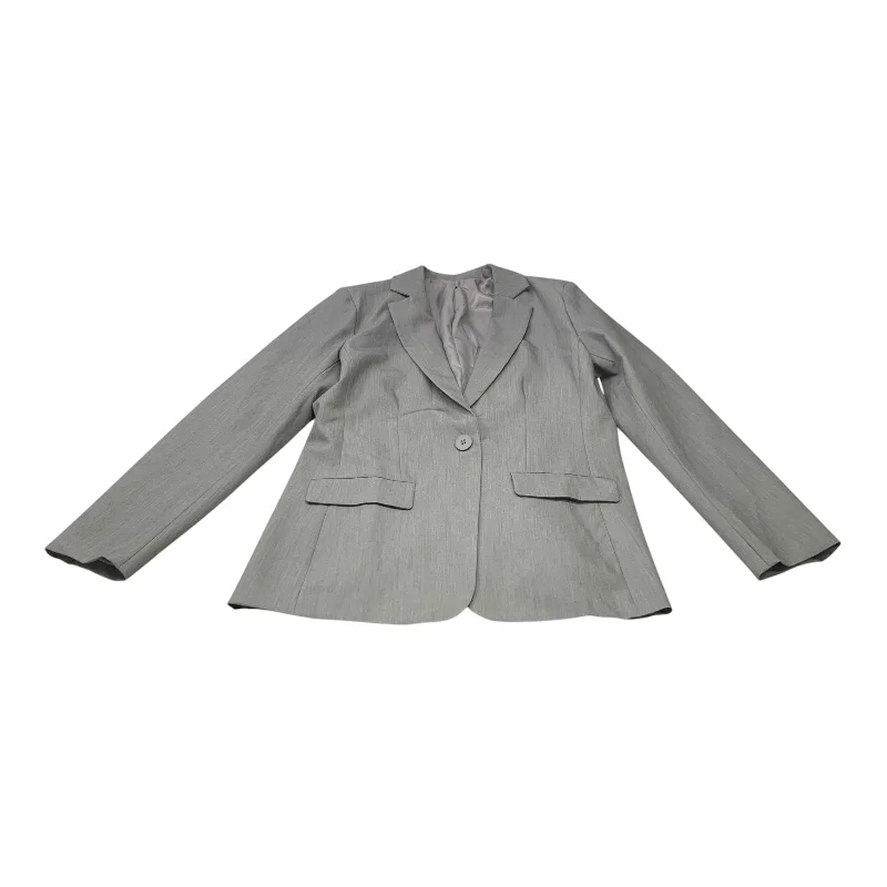 Blazer By Clothes Mentor In Grey, Size: L